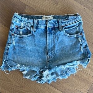 Abercrombie & Fitch Blue Jean Shorts, The Mom Short High Rise